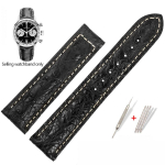 Tikros odos stručio laikrodžio apyrankė Hamilton Jazz serijos H32755851 laikrodžiui Sulankstoma sagtimi Apyrankė Juoda Ruda 20mm 22mm 20mm black