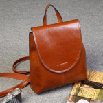 Natūralios odos moteri&scaron;ka kuprinė, va&scaron;kuota karvės oda, moteri&scaron;ka vintažinė kuprinė, studentų krep&scaron;ys, pečių krep&scaron;iai moterims 25cm*8.5cm*31cm chaki
