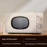 QuanChu Retro daugiafunkcinė mini mikrobangų krosnelė su besisukančiu padėklu ir &scaron;viesos bangų technologija