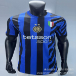 Inter Milan 2024-25 Treniruočių mar&scaron;kinėliai Vyri&scaron;ki Lautaro 10 Gerbėjų versija Namų I&scaron;vykos Trečiasis Komplektas Bambuko Pluo&scaron;to Futbolo Mar&scaron;kinėliai Medium