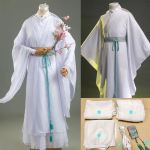 Xie Lian Cosplay Kostiumas Tian Guan Ci Fu Cosplay Xielian Perukai Bambukinis Skrybėlės Rekvizitas Vyrai Moterys Helovinas Komiksas Pilnas Rinkinys Anime Cosplay XL gray