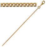 Les Tr&eacute;sors De Lily [D6720] - Chaine Plaqu&eacute; Or 'Maille Gourmette' dor&eacute; - 45 cm 1. 2 mm
