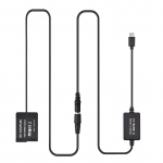 PD USB Type-C laidas prie DMW-DCC8 tu&scaron;čiosios baterijos nuolatinės srovės movos DMW-BLC12 pakeitimas, skirtas Panasonic LUMIX juoda