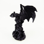 Les Tr&eacute;sors De Lily [A0424] - Mini statuette r&eacute;sine 'Dragon Mystique' gris fonc&eacute; - 6 cm pilka