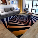 3D kilimas įėjimo durų grindų kilimėlis Abstraktus geometrinis optinis durų kilimėlis Neslystantis grindų kilimėlis svetainės dekoro kilimėlis 40x120cm