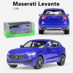 1/24 WELLY Maserati Levante visureigio lydinio automobilių modelis, liejiniai, metaliniai žaisliniai automobiliai Automobilių modeliai, labai imituojantys rinkiniai, dovanos vaikams 1/24-19.8x7.8x6.8cm mėlyna