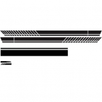 Sporti&scaron;kas lenktyninis juostelinis automobilio &scaron;oninis kėbulo gaubtas galinio vaizdo veidrodžio lipdukų lipdukų dekoro rinkinys balta