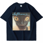 Deftones Around The Fur mar&scaron;kinėliai Unisex Women Street Hip-hop Harajuku Oversized Trumpomis rankovėmis Madingi juodi medvilniniai mar&scaron;kinėliai M