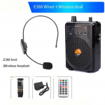 48 W laidinis / 2,4 G belaidis mikrofonas Bluetooth garsiakalbis Mokytojo klasėje Stiprintuvas Garsiakalbis Kelionės vadovo stiprintuvas TF kortelė USB Wireless-EU