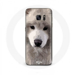 Coque pour Samsung Galaxy S7 Edge Samoy&egrave;de Gris Race de chiens