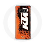 Coque pour Samsung Galaxy S8 plus KTM Logo blanc fond orange