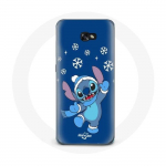 Coque pour Samsung Galaxy A5 Stitch neige No&euml;l bleu