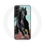 Coque pour Samsung Galaxy S22 Le Cheval Noir De La Race Frisonne