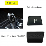 Automobilio pavarų perjungimo svirties rankenėlės &bdquo;P&ldquo; atrakinimo dangtelio lipdukas BMW 1 3 4 5 7 X3 X4 X5 X6 F20 F30 F34 F15 F16 F25 E70 E71 E60 serijai A Model