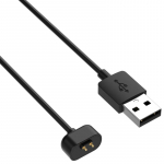 Magnetinis USB įkrovimo kabelis Greito įkroviklio adapteris Suderinamas su Huami Amazfit Band7 Aksesuarai 1 juoda