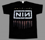 Nine Inch Nails Nin Logo Rock trumpomis ilgomis rankovėmis juodi unisex mar&scaron;kinėliai S