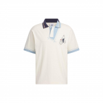 Adidas Originalūs Trefoil X Zhang Changxiong SS23 siuvinėti trumpomis rankovėmis polo unisex vir&scaron;ūnės Wonder-White IS0636 XS