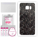 apgo Protective Skin Sticker for the back compatible with Samsung Galaxy S7 active, Wrap Film, Foil, Vinyl - Pattern Carbon Black Pixel