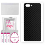 apgo Protective Skin Sticker for the back compatible with Oppo A12e, Wrap Film, Foil, Vinyl - Pattern Carbon Black