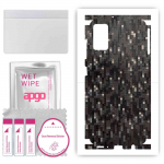 apgo Protective Skin Sticker for the back+sides compatible with Samsung Galaxy A41, Full Wrap Film, Foil, Vinyl - Pattern Carbon Black Pixel