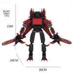 Statybinis blokas Titan Clock Man 2.0 Operatorius Garsiakalbis Gręžimo žmogus plytų modelis