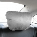 Automobilinė pagalvė Kvėpuojanti automobilio kaklo pagalvė Mink&scaron;ta automobilio galvos atrama, galvos kaklo atrama pilka spalva