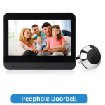 1080P Tuya Smart 2.4G WIFI skaitmeninis durų žvilgsnio vaizdelis 4.3 colio Digital Magic Eye belaidė durų skambučio kamera Apsaugos durų akies kamera SY36 juoda