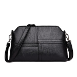 Nauji atsitiktiniai mama Messenger krep&scaron;iai Crossbody PU odinė juoda rankinės moterims Mažas pečių krep&scaron;ys piniginė 25x5x16cm