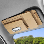Keturi viename skydelio nuo saulės automobilio akinių segtukas Daugiafunkcis laikiklis Magic Popierinis akinių nuo saulės dėžutės audinių mai&scaron;elis Automobilio interjero priedai pilka