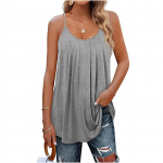 Moteri&scaron;ki laisvalaikio laisvi mar&scaron;kiniai Spagečių dirželis be rankovių spausdinimas Mieli vir&scaron;ūnės &bdquo;Camisole Tee Tank&ldquo; XXL