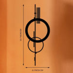 Metalinis sienų dekoras - Minimalistinis abstraktus tu&scaron;čiaviduris vertikalus menas, Geometrinės sienų skulptūros eleganti&scaron;koms pakabinamoms sienų dekoracijoms &scaron;viesiai pilka spalva