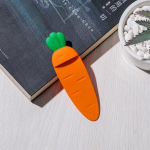 Miela Kawaii Morkos Skirtukas Animacinis 3D Stereo Knygos Žymeklis Vaikams DIY Dekoracija Dovana Mokyklinės Prekės Biuro Kanceliarinės Prekės oranžinė