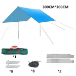 Stovyklavietės palapinė Neper&scaron;lampama antžeminė palapinė lauke, didelis stogelis Paplūdimio stogelis hamakas nuo lietaus uždangalas nuo saulės