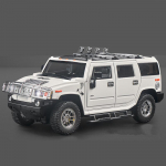 Naujas 1/18 Hummer H2 Highway 61 SUV lydinio automobilio modelis Lietaus metalo žaislas Didelio visureigio automobilio modelio modelio garso ir &scaron;viesos berniukų dovana