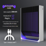 Įkraunamas elektrinis uodų ir musių gaudyklė su USB ir automatine gaudykle, skirta naudoti namuose USB + Adapter Plug (Chinese Packaging)
