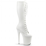 20 cm priekyje rai&scaron;teliais Stiletto auk&scaron;takulniai batai, lakuotos odos auk&scaron;takulniai batai, Pole &scaron;okio batai 34 balta