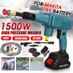 1500W 50bar auk&scaron;to slėgio belaidė automobilių plovimo ma&scaron;ina pur&scaron;kiamo vandens pistoletas 10000mAh akumuliatoriaus valymo ma&scaron;ina skirta Makita 18V baterijai Only machine
