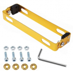 DFsucces Motociklo Valstybinio Numerio Laikiklis, Nerūdijančio Plieno, Lengvas Montavimas, Universalus Numerio Laikiklis, 180&deg; Kampas geltona