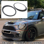 Kairys+De&scaron;inys Žibinto Apdailos Žiedas Mini Cooper R55 R56 2007-2015 Blizgus Juodas