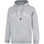Li Ning patogus kasdienis paprastas su gobtuvu laisvas džemperis vyri&scaron;kas džemperis pilkas AWDU713-1 L