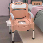 Reguliuojama nerūdijančio plieno komodinė kėdė pagyvenusiems ir nė&scaron;čioms moterims, ne&scaron;iojama su naktipuodžiu Inner Bucket + Sensor Light