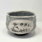 Mino Ware Matcha Dubenėlis Chawan Nezumi-shino Pagaminta Japonijoje M pilka spalva