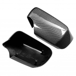 Carbon Fiber Style Door Wing Mirror Protector Add on Side Rearview Cover Fits for E46 1998 2005
