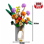 Kūrybi&scaron;kas Rožės Orchidėjos Amžinos Gėlės Vazonas Sodinimo Statybiniai Blokus Saulėgrąža Lotosas Romanti&scaron;kos Gėlės Plytos Žaislai Valentino Dienos Dovana