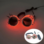 Nauji &Scaron;viečiantys Akiniai LED Steampunk Akiniai Su &Scaron;viesomis Baro Naktinio Klubo Reikmenys Neoniniai Saulės Akiniai Aksesuarai Akiniams raudona