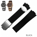 Silikoninis gumos laikrodžio dirželis 22 mm i&scaron;lenktas Ulysse Nardin DIVER 263 dirželiui juodas rudas mėlynas 25*12 mm paauk&scaron;tintas vandeniui atsparus laikrodžio dirželis 25mm-12mm