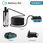 YOFIDRA 50&ndash;80 L/min Galingas elektrinis vandens siurblys Alyvos siurblys Degalų papildymo pistoletas Panardinamas automobilinis siurblys Makita 21V baterijos jungikliui 1Battery 1EU Charger