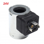 Hidraulinio solenoidinio vožtuvo ritė, vidinis skersmuo 18 mm, auk&scaron;tis 40 mm, galia 20 W, įtampa 12 V 24 V, tinkama hidrauliniams įrenginiams
