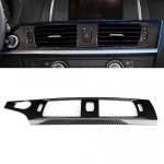 Kairėje pusėje esantis anglies pluo&scaron;to stiliaus centrinės konsolės kintamosios srovės oro i&scaron;leidimo angos dangčio apdaila, tinka BMW X3 F25 2011&ndash;2017 m. automobiliui