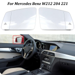 Kairysis De&scaron;inysis &Scaron;ildomas Aklosios Zonos Įspėjimo Sparno Galinio Vaizdo Veidrodėlio Stiklas Mercedes-Benz C E S GLA GLK Klasės W212 W204 W221 Automobiliui Left